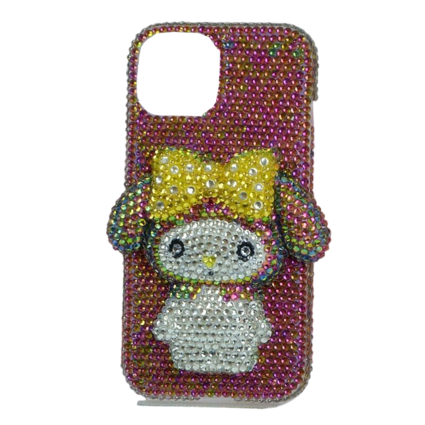 My Melody iPhone Case Rhinestone Front & Rainbow Design
